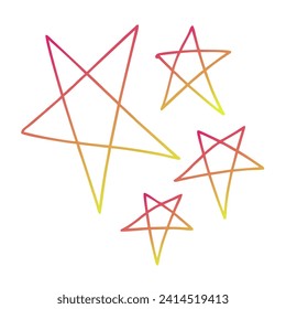 Stars Gradient Art Vector Design