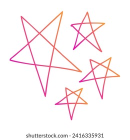 Stars Gradient Art Vector Design