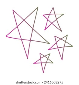 Stars Gradient Art Vector Design
