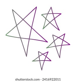 Stars Gradient Art Vector Design