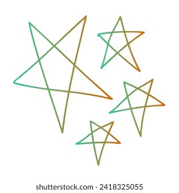 Diseño de vectores de arte gradiente de estrellas