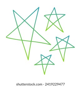 Stars Gradient Art Vector Design