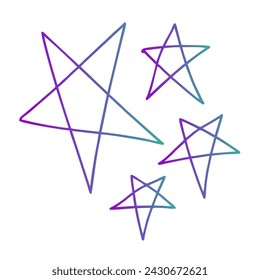 Stars Gradient Art Vector Design