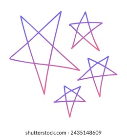 Stars Gradient Art Vector Design