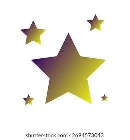 Estrelas Gradiente Arte Vetor Design