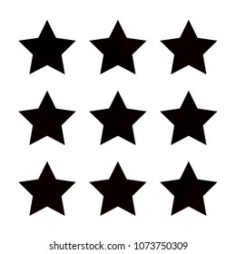 Stars gradient set. Colorful stars of different color tone on white background. Vector logo templates - icons and signs in bright colors. Sparkle lights gradient set. Premium color shapes for icons.
