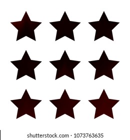 Stars gradient set. Colorful stars of different color tone on white background. Vector logo templates - icons and signs in bright colors. Sparkle lights gradient set. Premium color shapes for icons.