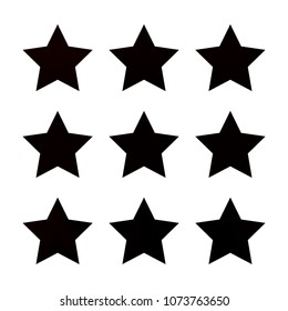 Stars gradient set. Colorful stars of different color tone on white background. Vector logo templates - icons and signs in bright colors. Sparkle lights gradient set. Premium color shapes for icons.