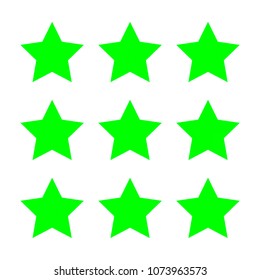 Stars gradient set. Colorful stars of different color tone on white background. Vector logo templates - icons and signs in bright colors. Sparkle lights gradient set. Premium color shapes for icons.
