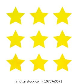 Stars gradient set. Colorful stars of different color tone on white background. Vector logo templates - icons and signs in bright colors. Sparkle lights gradient set. Premium color shapes for icons.