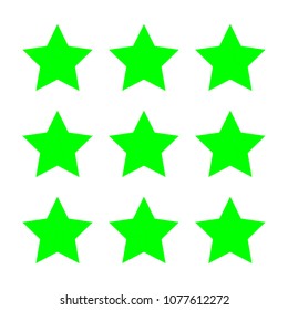 Stars gradient set. Colorful stars of different color tone on white background. Vector logo templates - icons and signs in bright colors. Sparkle lights gradient set. Premium color shapes for icons.