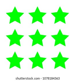 Stars gradient set. Colorful stars of different color tone on white background. Vector logo templates - icons and signs in bright colors. Sparkle lights gradient set. Premium color shapes for icons.