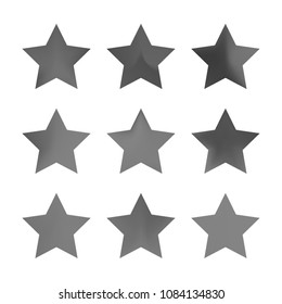 Stars gradient set. Colorful stars of different color tone on white background. Vector logo templates - icons and signs in bright colors. Sparkle lights gradient set. Premium color shapes for icons.