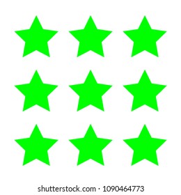 Stars gradient set. Colorful stars of different color tone on white background. Vector logo templates - icons and signs in bright colors. Sparkle lights gradient set. Premium color shapes for icons.