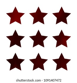 Stars gradient set. Colorful stars of different color tone on white background. Vector logo templates - icons and signs in bright colors. Sparkle lights gradient set. Premium color shapes for icons.