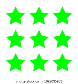 Stars gradient set. Colorful stars of different color tone on white background. Vector logo templates - icons and signs in bright colors. Sparkle lights gradient set. Premium color shapes for icons.