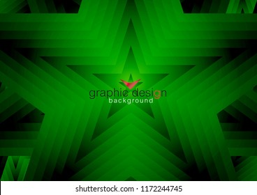 Stars green Background, Abstract Graphic Design, patterns Vector