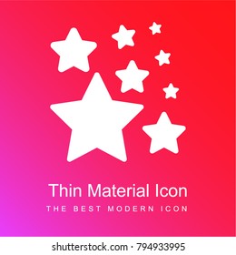 Stars group red and pink gradient material white icon minimal design