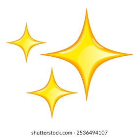 Stars group, sparkle shapes, shine stars sparkles signs – vector