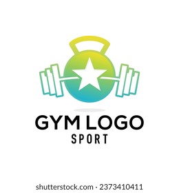 Plantilla de vectores con el logotipo de gimnasio Stars