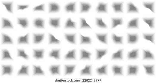Stars Halftone Abstract Background Set 50