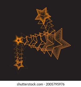 Stars with halftone layer. You can use it as wall-decor