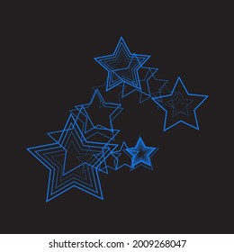 Stars with halftone layers. You can use it as wall-decor