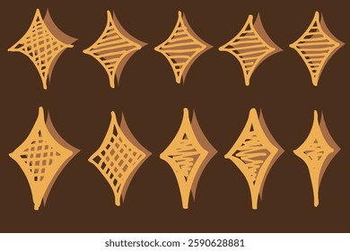 stars in hand drawing in vector