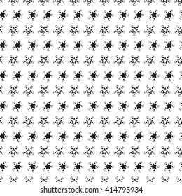 Stars. Hand drawn doodle stars. Stars seamless pattern. Tiny shining stars. Black and white star background