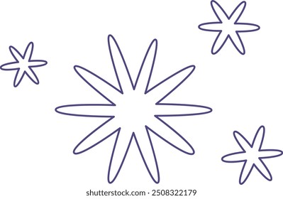Estrellas dibujadas a mano Doodle Ilustración vectorial