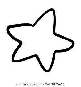 Stars hand drawn icon vector. Hand draw elements illustration sign. Space symbol or logo.