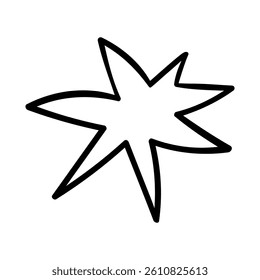 Stars hand drawn icon vector. Hand draw elements illustration sign. Space symbol or logo.