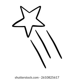 Stars hand drawn icon vector. Hand draw elements illustration sign. Space symbol or logo.