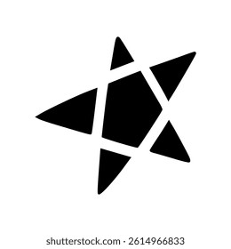 Stars hand drawn icon vector. Hand draw elements illustration sign. Space symbol or logo.