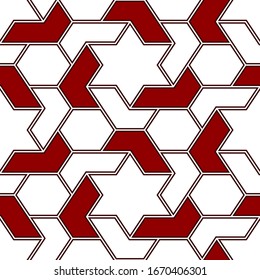 Stars, hexagons, figures ornament. Seamless pattern. Ethnic backdrop. Hexagonal, star shapes wallpaper. Geometric background. Digital paper, abstract.Polygons motif