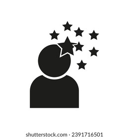 Stars hit head icon. Vector illustration. EPS 10.