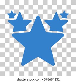 Stars Hit Parade icon. Vector illustration style is flat iconic symbol, cobalt color, transparent background. Designed for web and software interfaces.