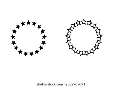 Stars icon collection. Different star shapes. Black stars icon set. Sparkle star icon set. Falling stars . Vector illustration