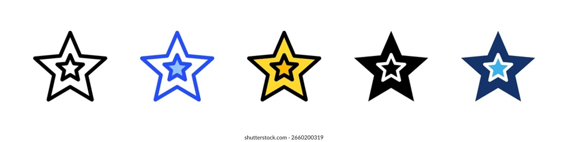 Stars Icon Collection With Multiple Styles