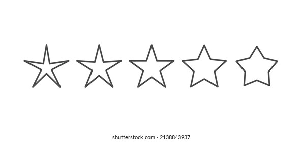 Stars icon collection. Simple vector star pictogram set.