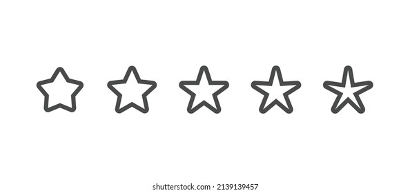 Sternensymbolsammlung. Einfaches Vektorstern-Piktogramm-Set.