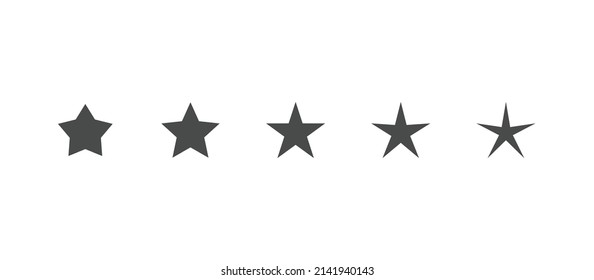 Stars icon collection. Simple vector star pictogram set.