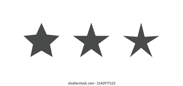 Stars icon collection. Simple vector star pictogram set.