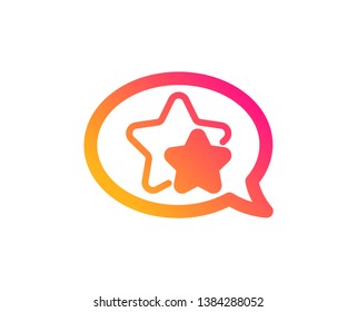 Stars icon. Favorite sign. Positive feedback symbol. Classic flat style. Gradient star icon. Vector