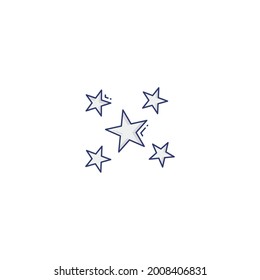 stars Icon Isolated On White Background