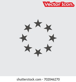 Stars icon isolated sign symbol and flat style for app, web and digital design. Vector illustration.