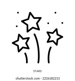 stars icon. Line Art Style Design Isolated On White Background
