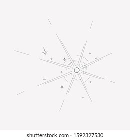Stars icon line element. Vector illustration of stars icon line isolated on clean background for your web mobile app logo design.