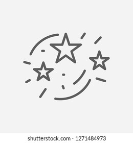 Stars icon line symbol. Isolated vector illustration of  icon sign concept for your web site mobile app logo UI design.