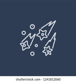 Stars icon. Stars linear design concept from Astronomy collection. Simple element vector illustration on dark blue background.